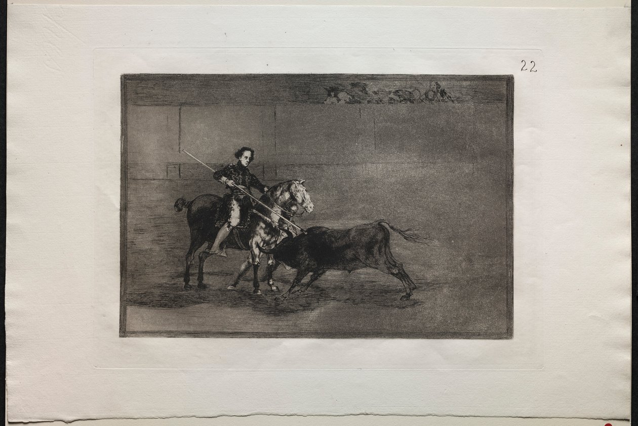 Býčí zápasy: Mužná odvaha oslavované Pajuelery v Ringu na Saragose, 1876. od Francisco de Goya