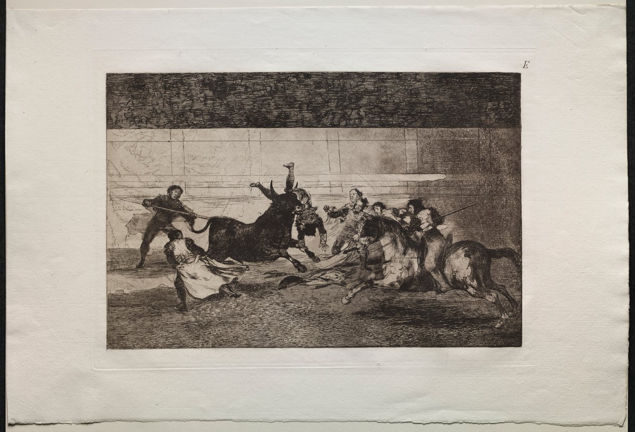 Býčí zápasy: Smrt Pepe Illa 2. kompozice, 1876. od Francisco de Goya