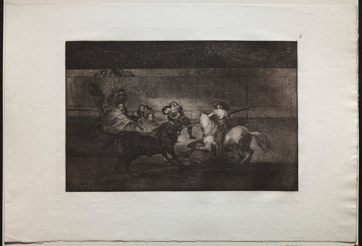 Býčí zápasy: Smrt Pepe Illa 3. kompozice, 1876. od Francisco de Goya