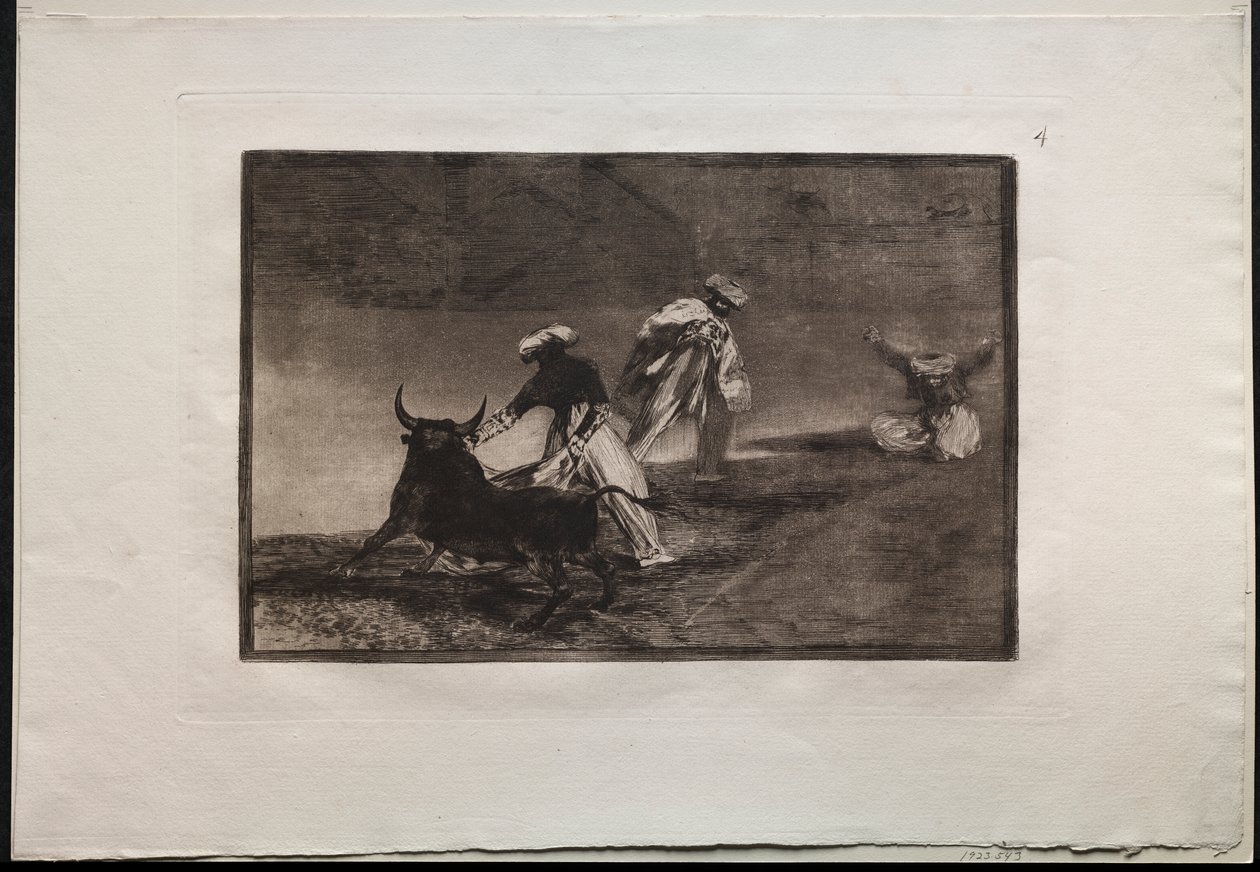 Býčí zápasy: Hrají další s mysem v ohradě od Francisco de Goya