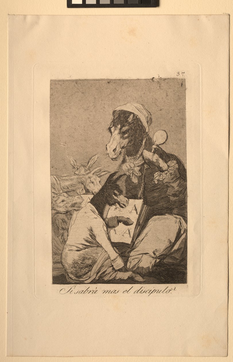 Caprices: Žák nemusí vědět víc. od Francisco de Goya