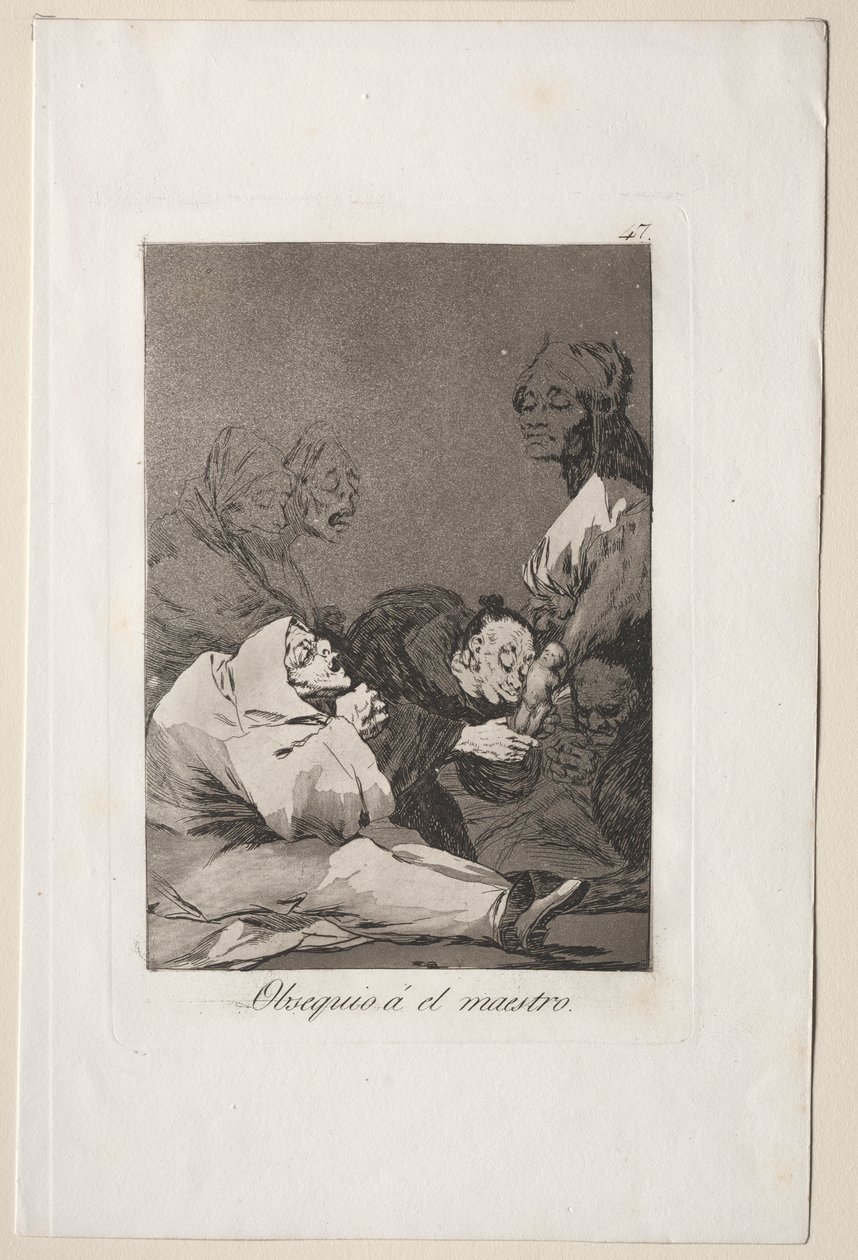 Caprichos: Dárek pro mistra od Francisco de Goya