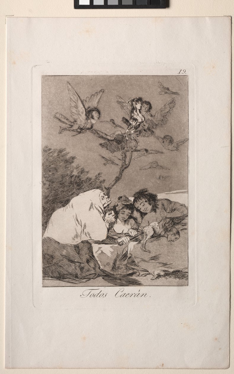 Caprichos: Vše padne od Francisco de Goya