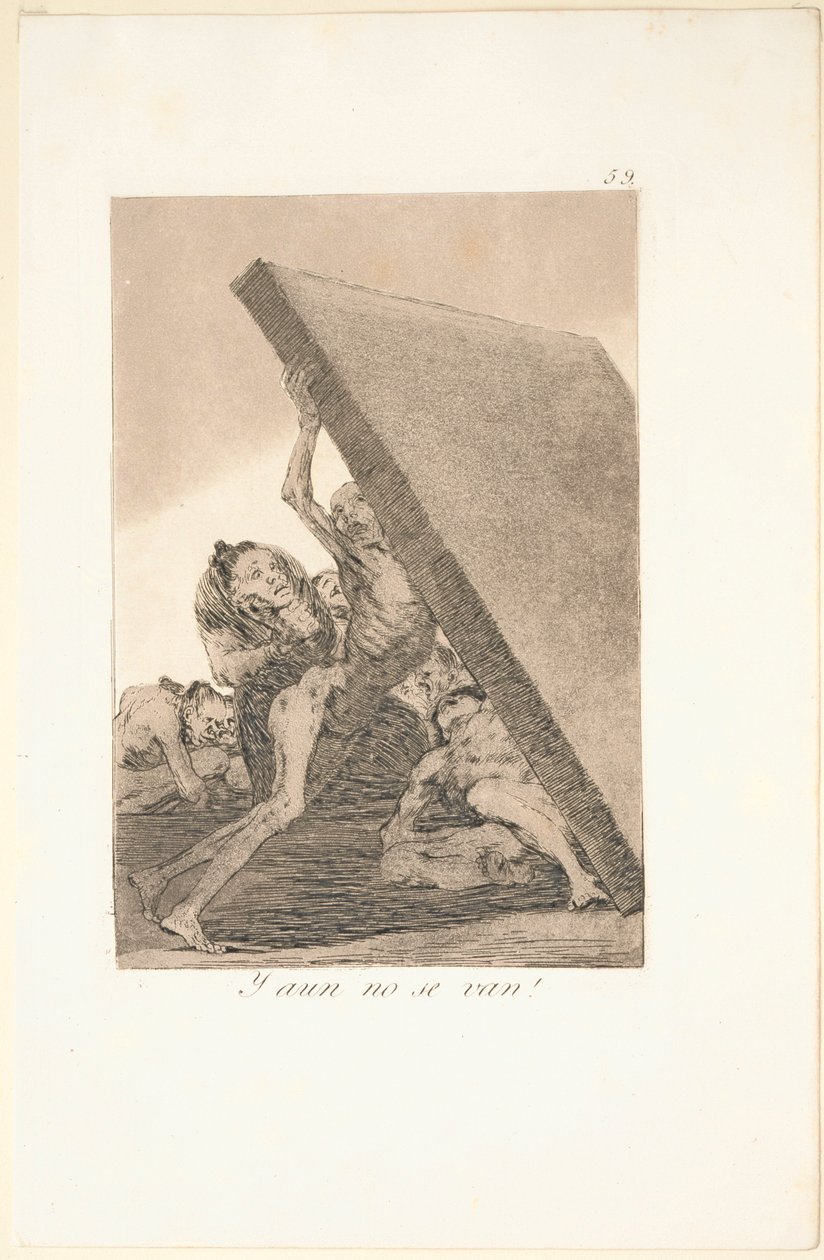 Caprichos: A přesto nejdou!. od Francisco de Goya