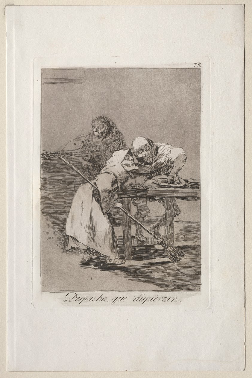 Caprichos: Buďte rychlí, oni se probouzejí. od Francisco de Goya