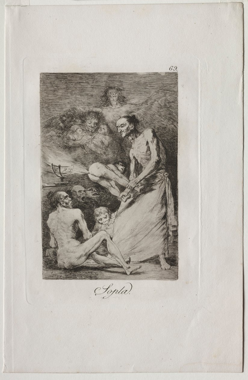 Caprichos: Foukej!. od Francisco de Goya