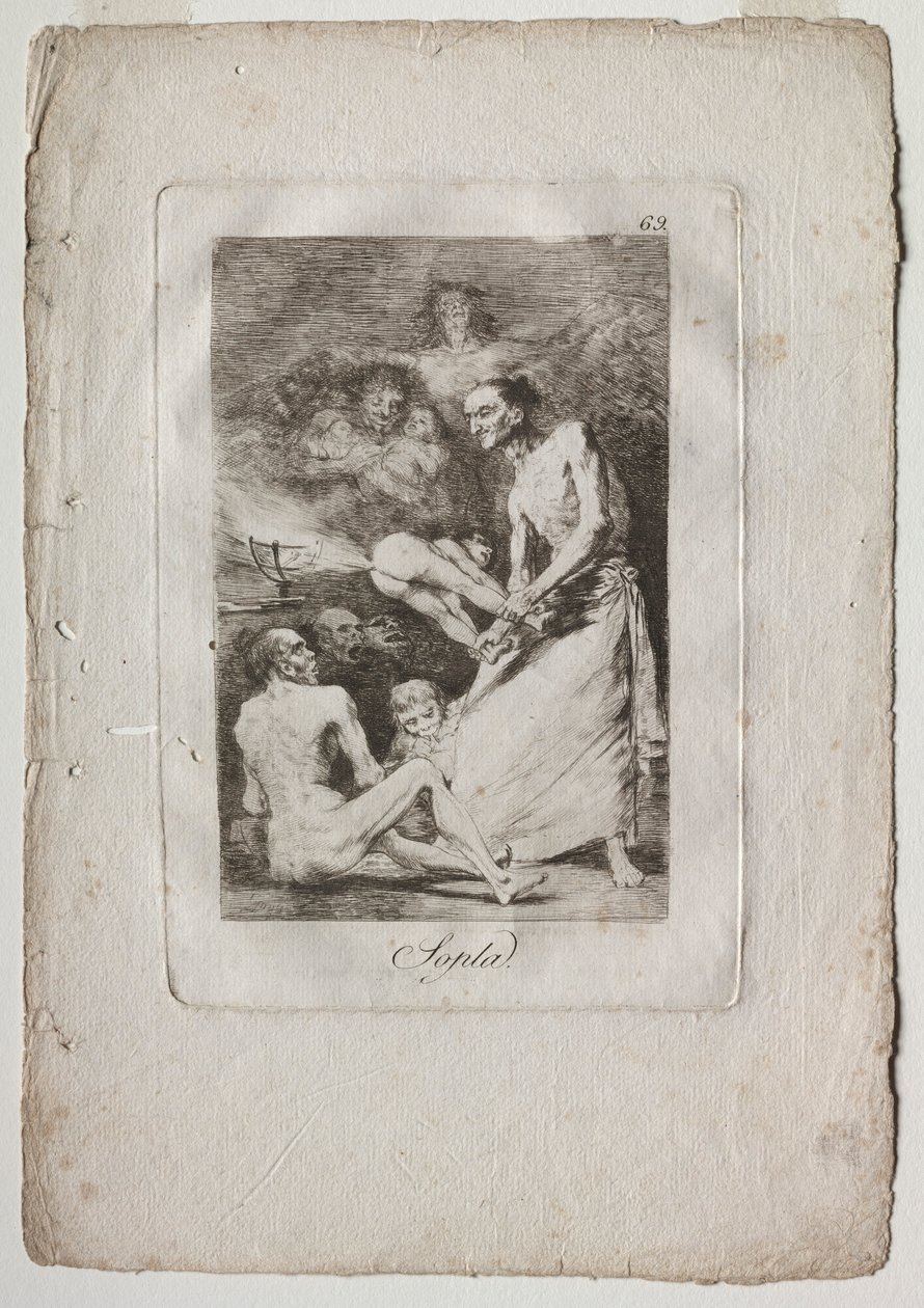 Caprichos: Blow, 1799. od Francisco de Goya