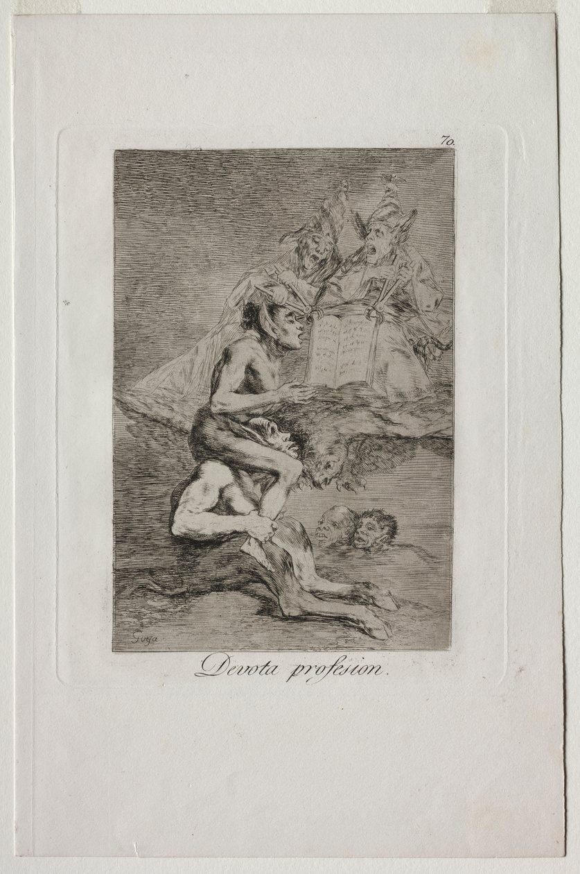 Caprichos: Zbožné povolání od Francisco de Goya
