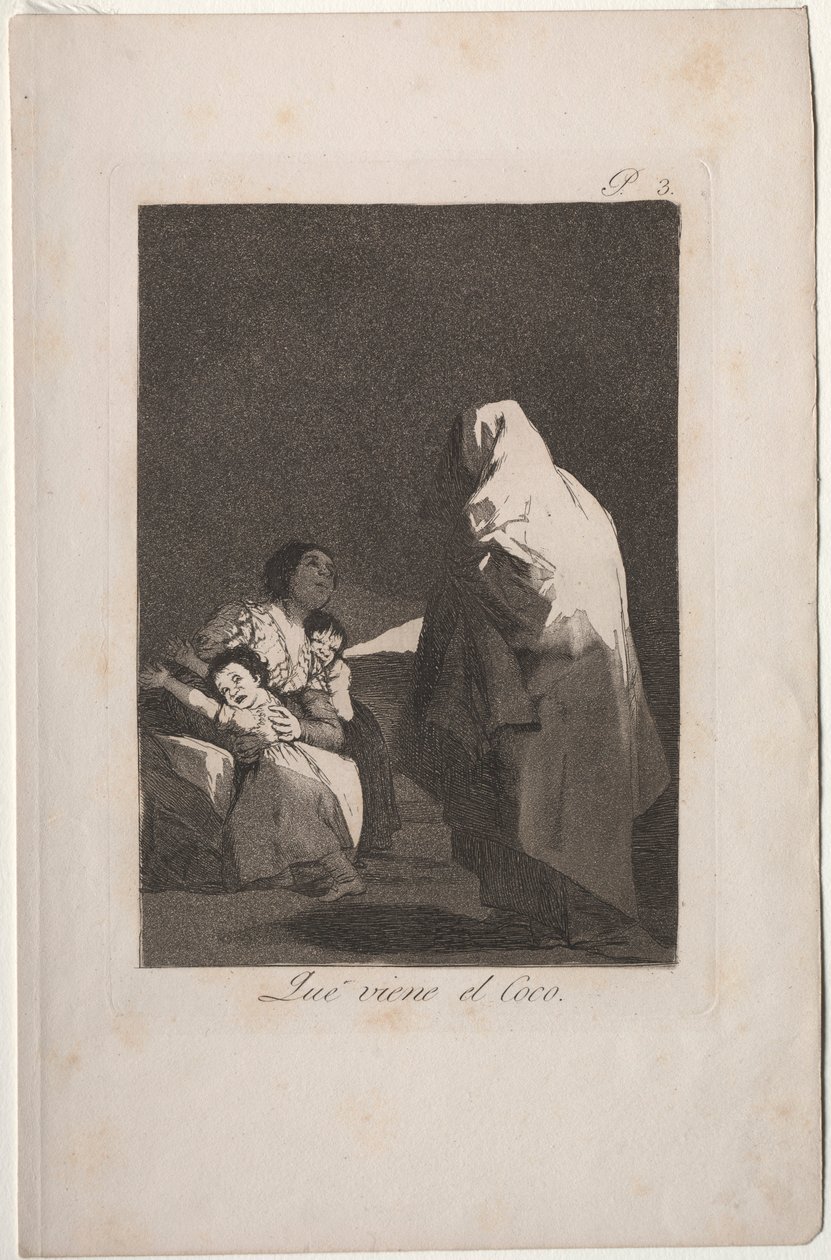Caprichos: Tady přichází Bogieman. od Francisco de Goya
