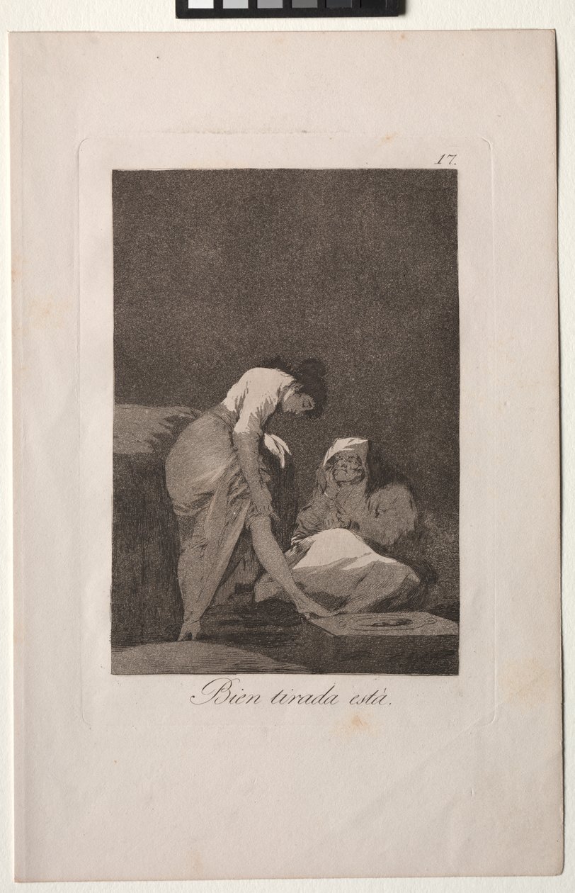 Caprichos: Je pěkně natažený od Francisco de Goya