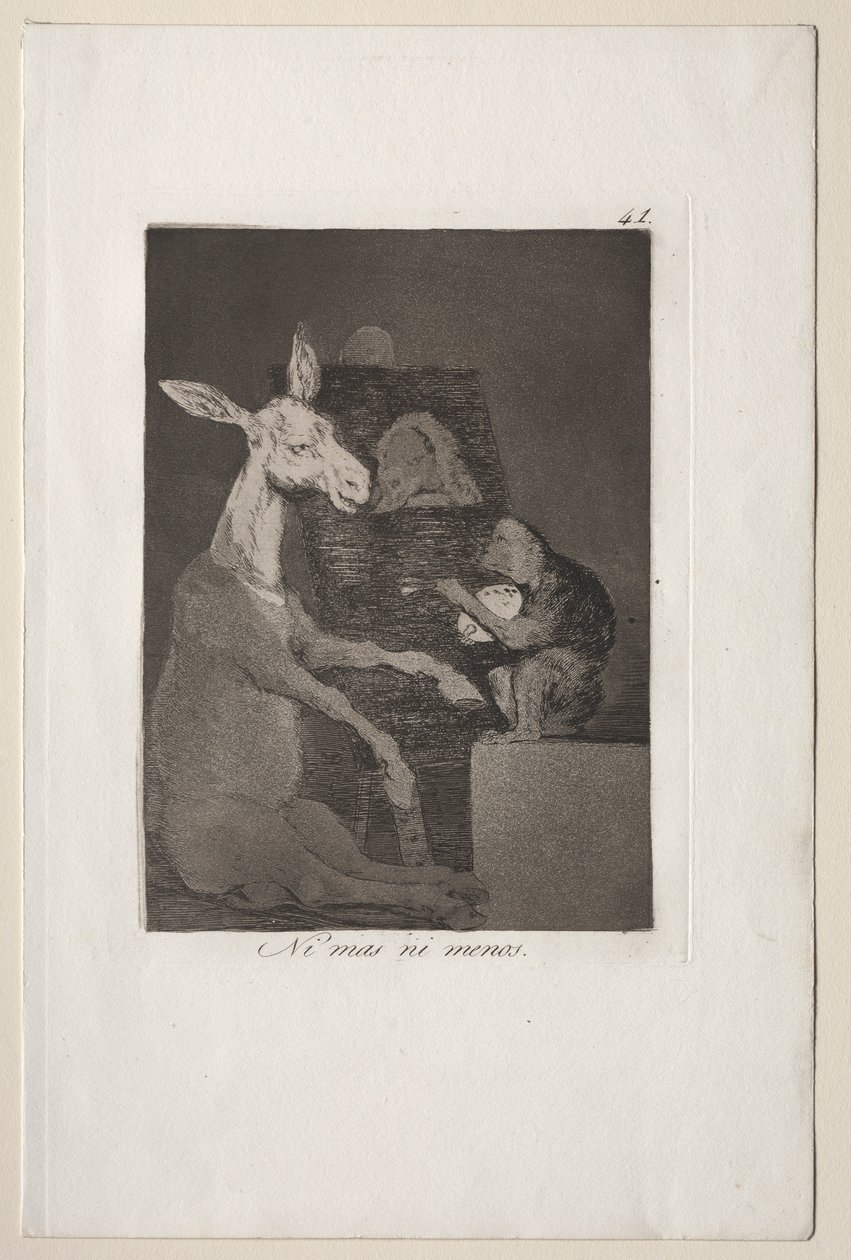 Caprichos: Ani více, ani méně. od Francisco de Goya