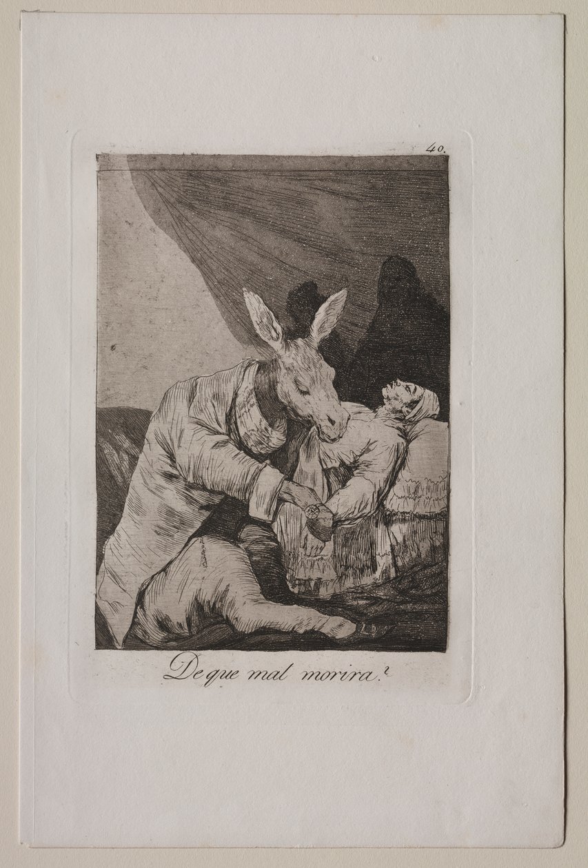 Caprichos: Na jaké nemoci zemře? od Francisco de Goya