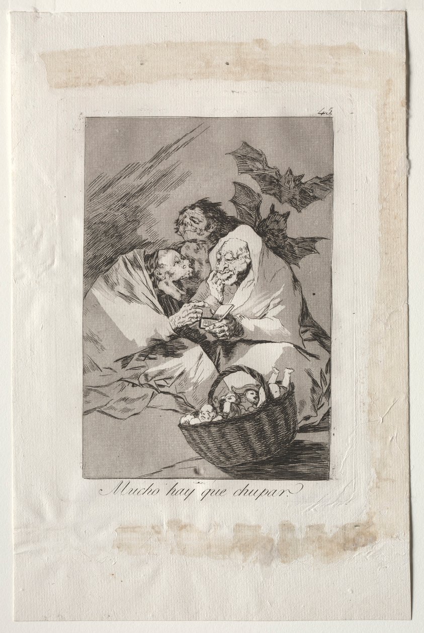 Caprichos: There is Plenty to Suck, 1799. od Francisco de Goya