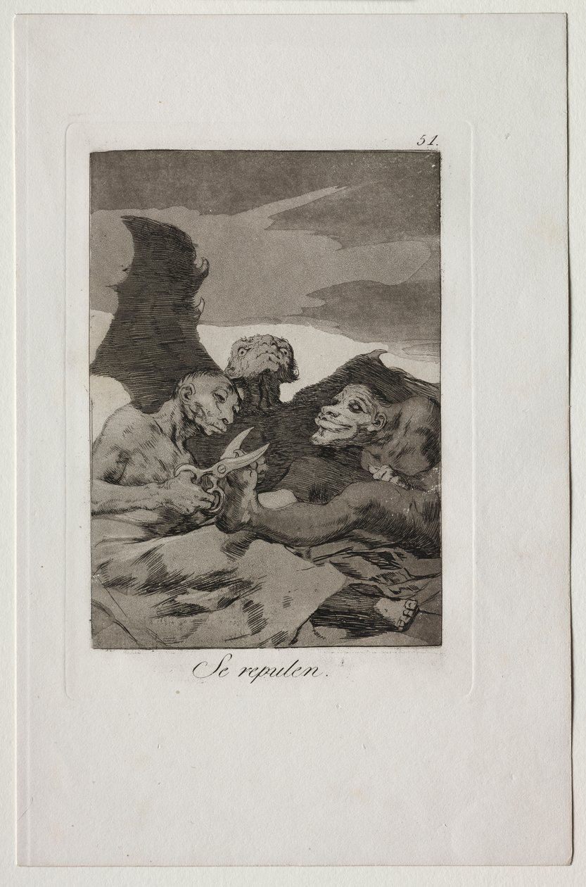 Caprichos: Oni se smrkají od Francisco de Goya