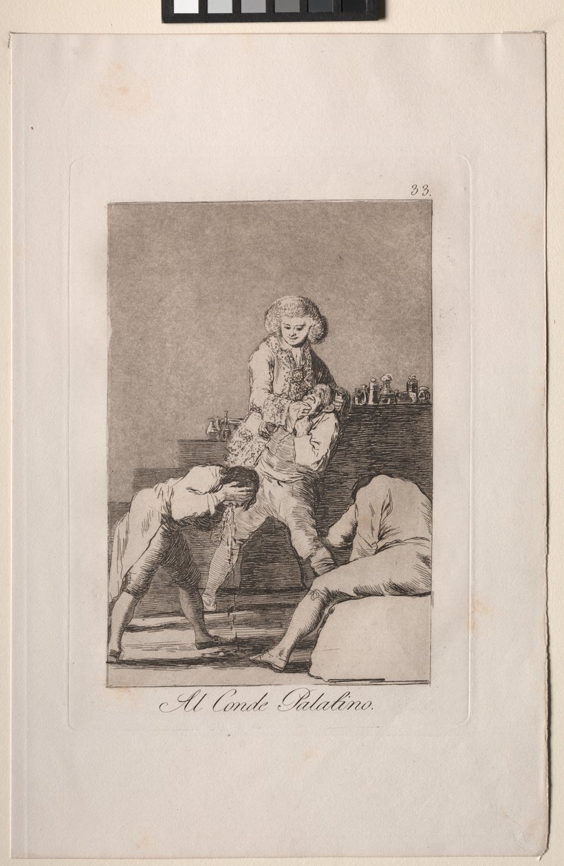 Caprichos: Hraběti Palatinovi nebo hraběti z patra od Francisco de Goya