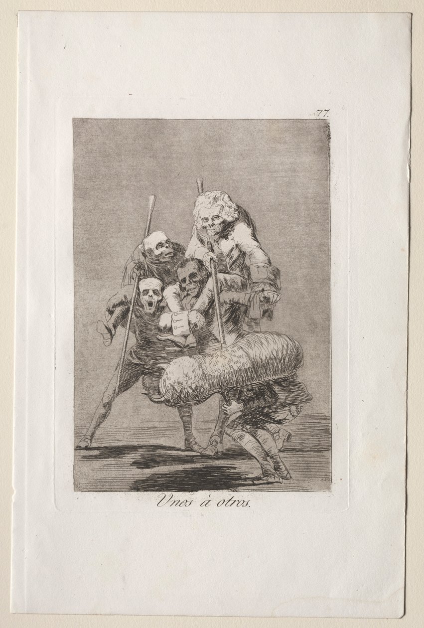 Caprichos: Co jeden dělá druhému. od Francisco de Goya