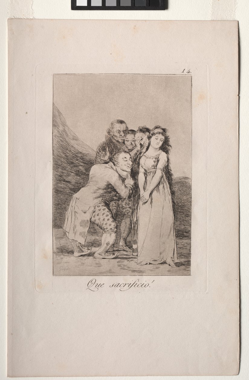 Caprichos: Jaká oběť! od Francisco de Goya