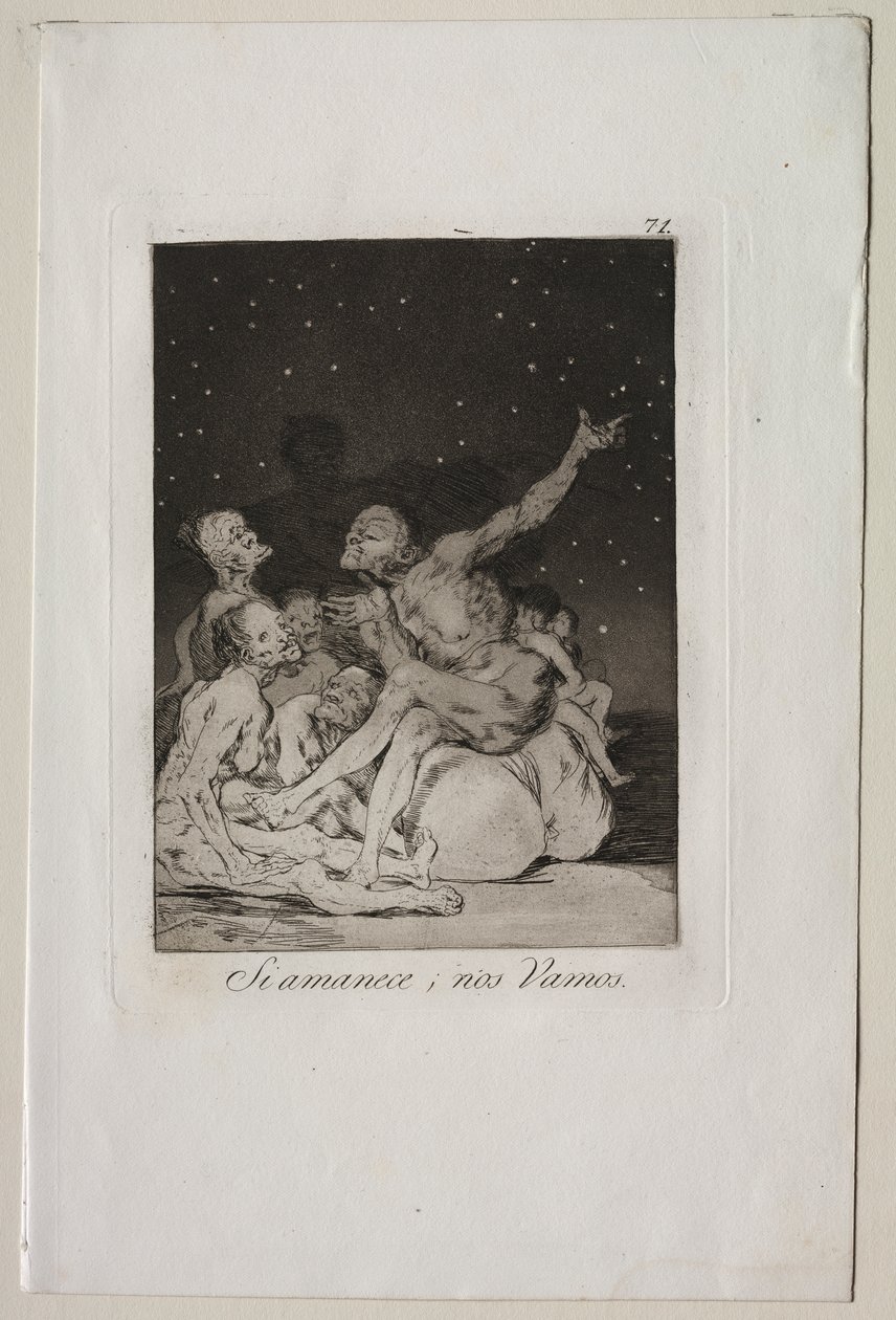 Caprichos: Když den přestane, budeme pryč od Francisco de Goya