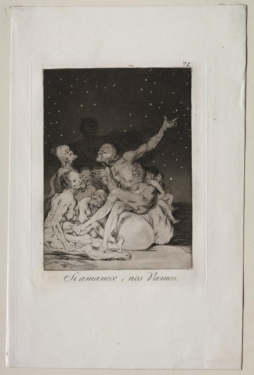Caprichos: Když den přestane, budeme pryč. od Francisco de Goya