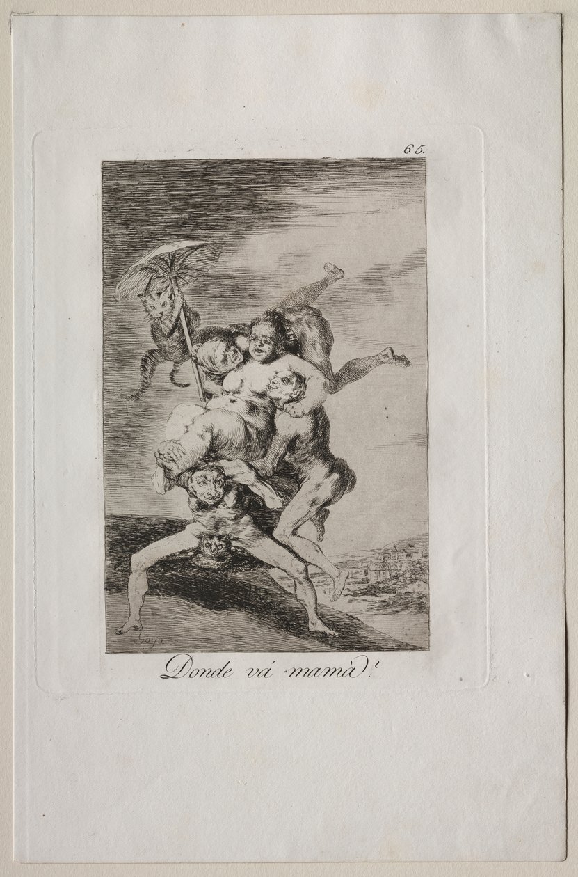 Caprichos: Kam jde matka? od Francisco de Goya