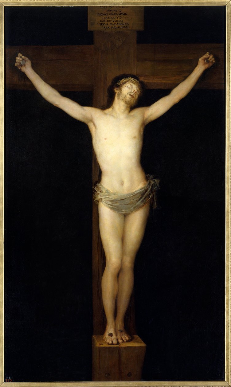 Kristus ukřižuje Obraz Francisco de Goya (1746-1828) Slunce 19. století. 2,55 x 1,54 m Madrid. Musee Du Prado - Kristus ukřižovaný. Obraz Francisco de Goya y Lucientes (1746-1828) od Francisco de Goya