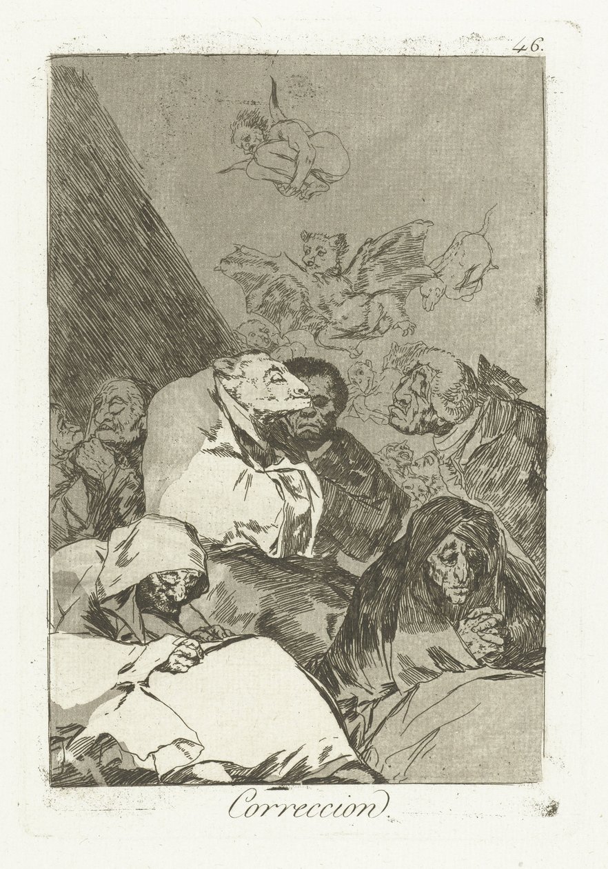 opravit Oprava (nadpis na objektu) Los Caprichos (název série) od Francisco de Goya