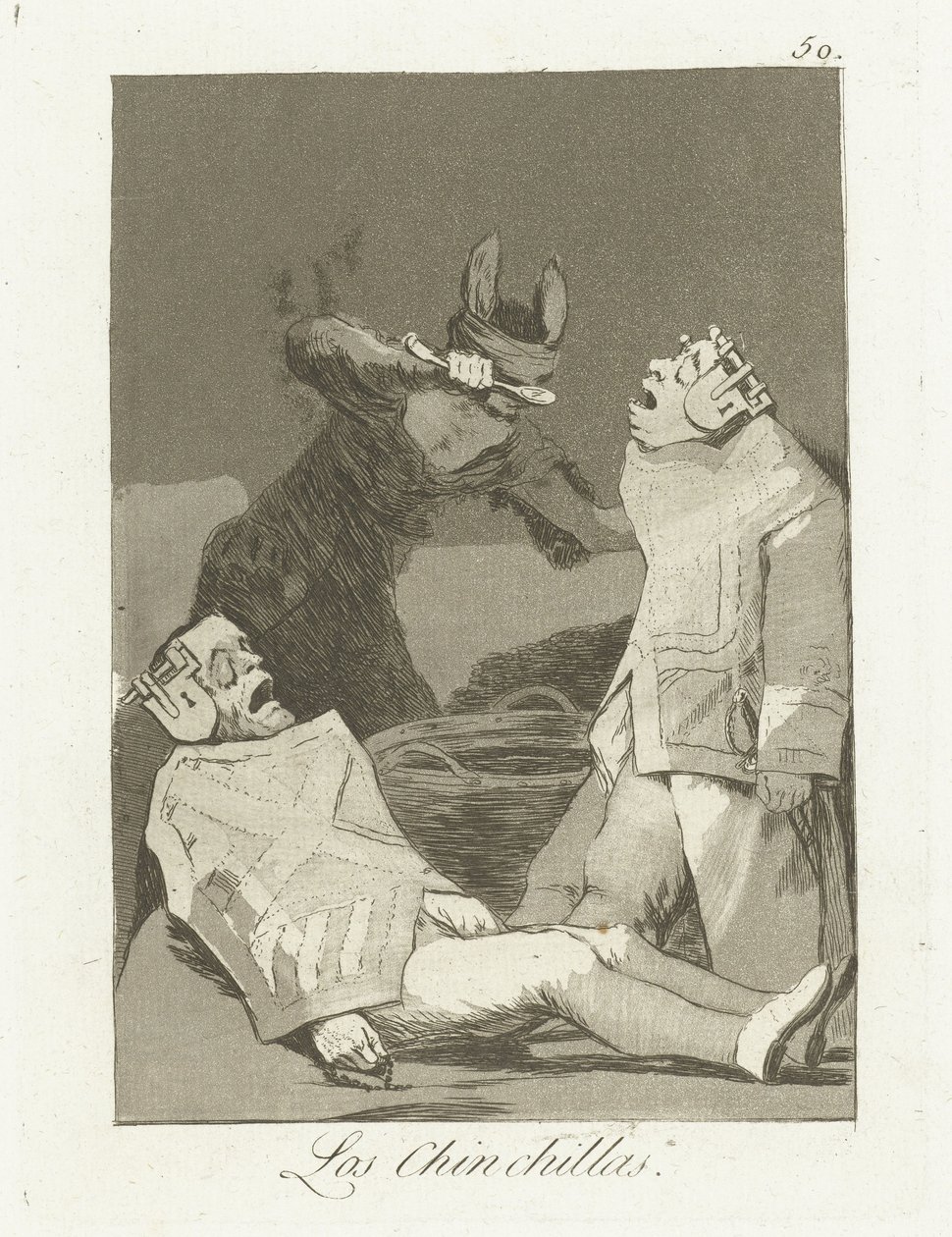 činčil Činčily (název na objektu) Los Caprichos (název série) od Francisco de Goya