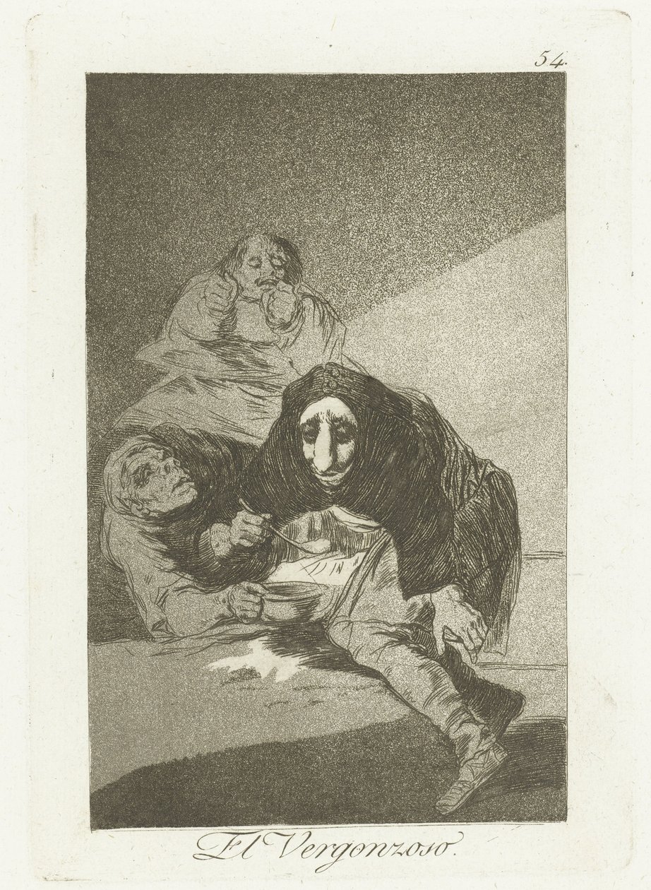 Autor: schaamtevolle The Shameful (název na objektu) Los Caprichos (název série) od Francisco de Goya