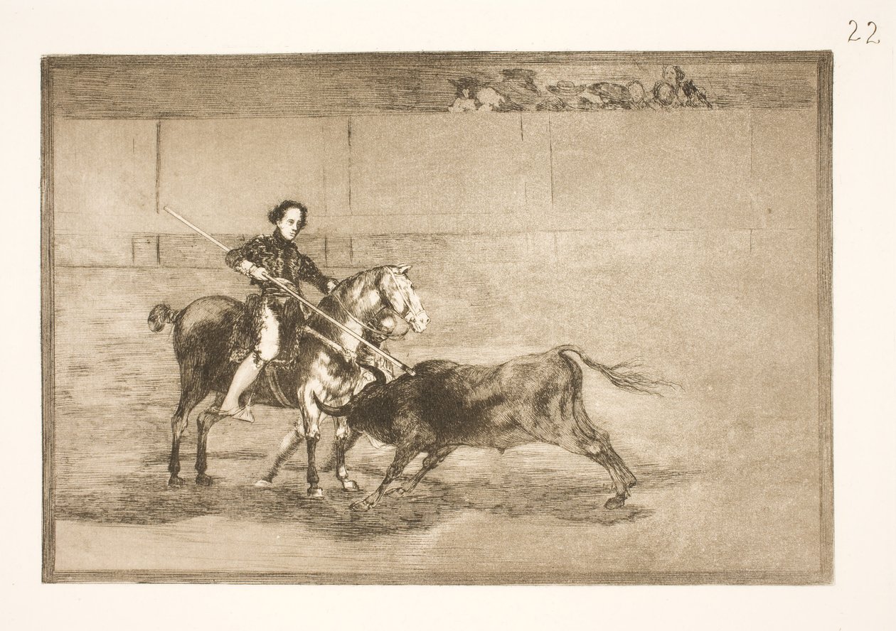 Oslavovalo to Pajuelerinu mužnou odvahu (v aréně) v Zaragoze od Francisco de Goya