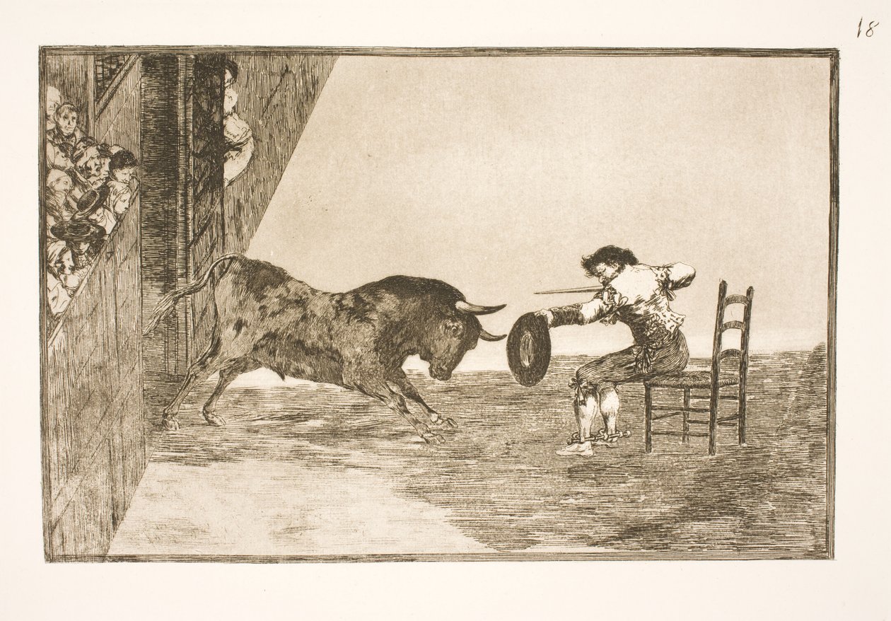 Den modige Martincho a Arenaen a Zaragoza od Francisco de Goya