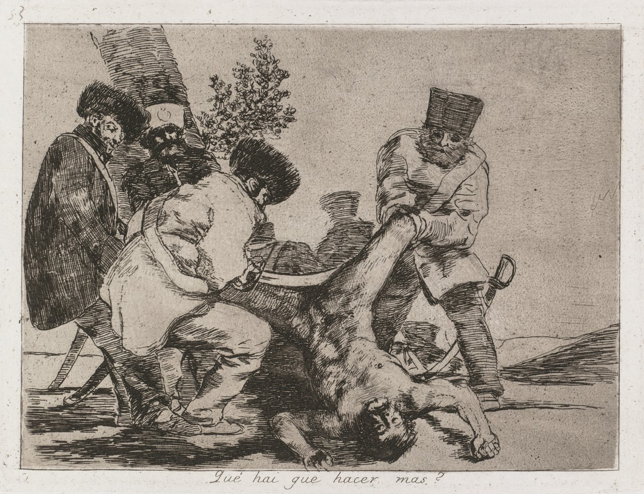 Válečné katastrofy: Pl. 33, Co víc se dá dělat, 1810-1813. od Francisco de Goya
