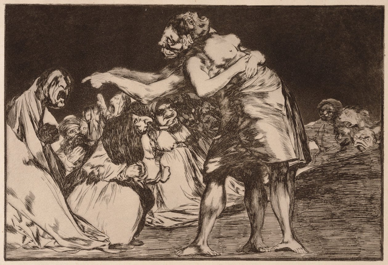 Neuspořádané bláznovství, ze série Los Disparates od Francisco de Goya