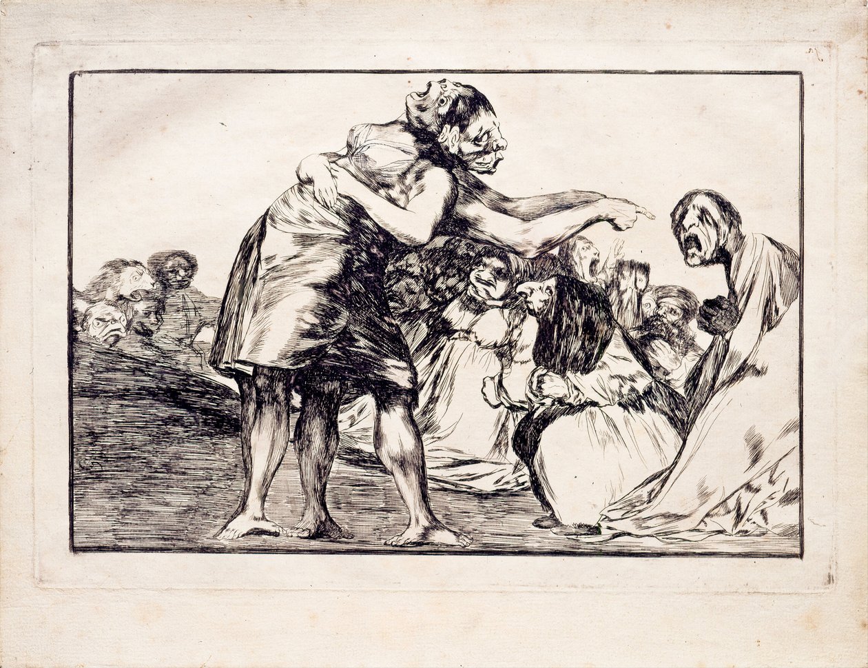 Disorderly Folly ze série Los Disparates Follies, 1815-1819 od Francisco de Goya