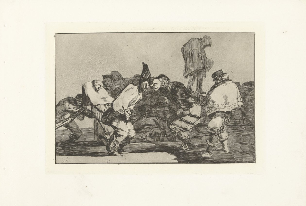 Pošetilost karnevalu Zneklidněte karneval Los Disparates (The follies) (název série) Los Proverbios (The Proverbs) (název série) od Francisco de Goya