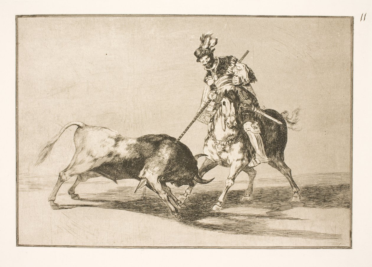 El Cid Campeador nabodne dalšího býka od Francisco de Goya