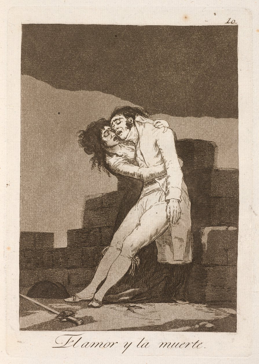 láska a smrt od Francisco de Goya