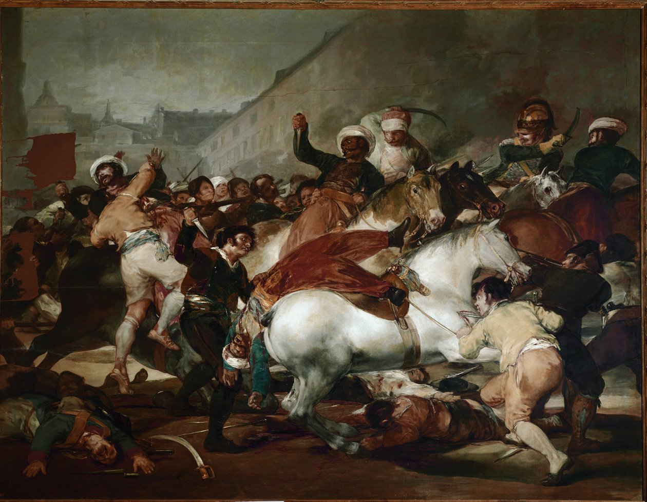 The Two of May (2. května) nebo The Charge of the Mamluks (olej na plátně). od Francisco de Goya