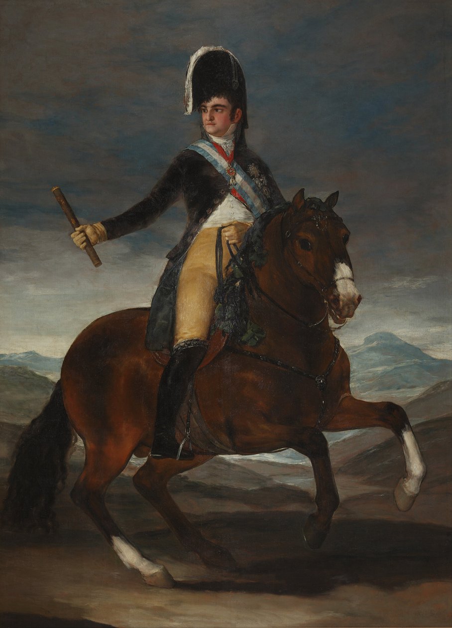 Jezdecký portrét španělského krále Ferdinanda VII od Francisco de Goya