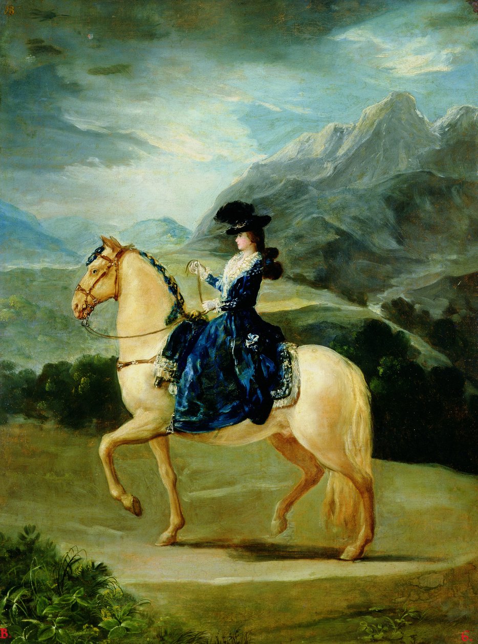 Jezdecký portrét Marie Teresy de Vallabriga od Francisco de Goya