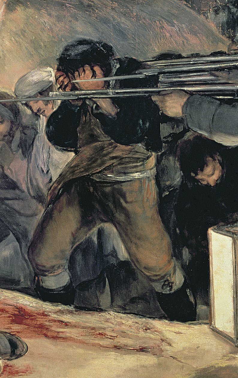 Poprava obránců Madridu, 3. května 1808, 1814 olej na plátně detail z 507 od Francisco de Goya