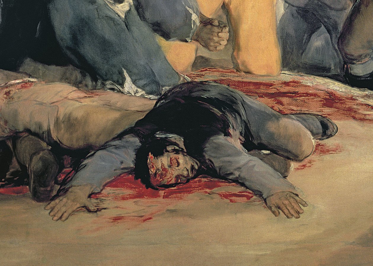 Poprava obránců Madridu, 3. května 1808, 1814 olej na plátně detail z 507 od Francisco de Goya