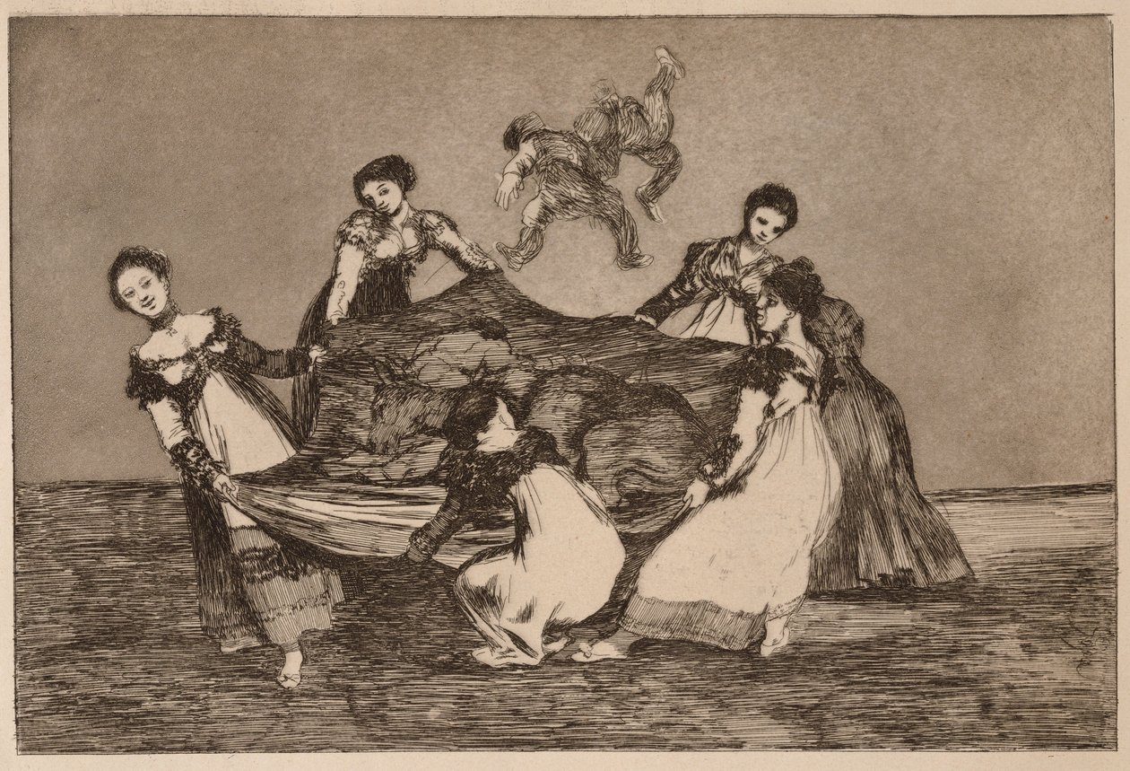 „Ženská pošetilost“ (Disparate femenino), ze série „Los Disparates“ od Francisco de Goya