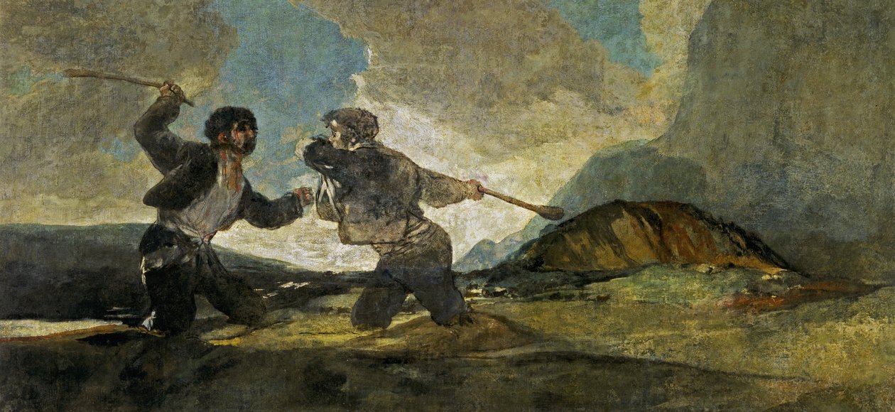 Bojujte s Cudgels od Francisco de Goya
