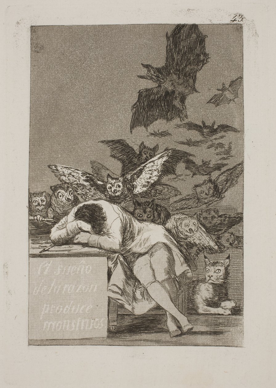 Spánek rozumu plodí monstra od Francisco de Goya