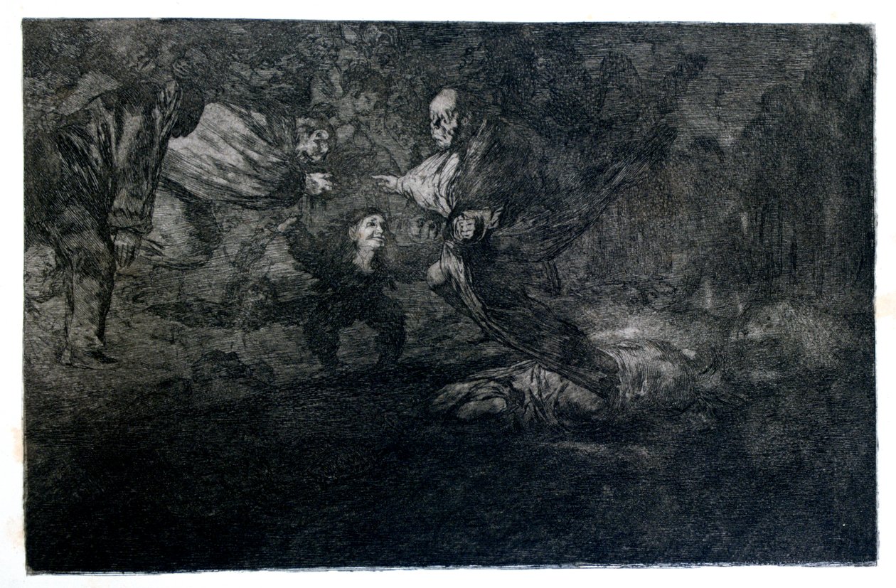Pohřební hádanka, 1819-1823 od Francisco de Goya