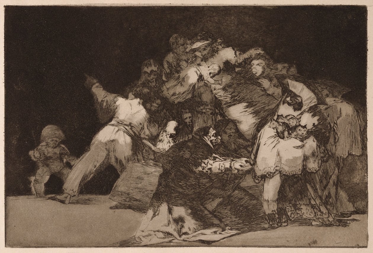 Generál Blázen (Rozporuplný generál) ze série Los Disparates od Francisco de Goya