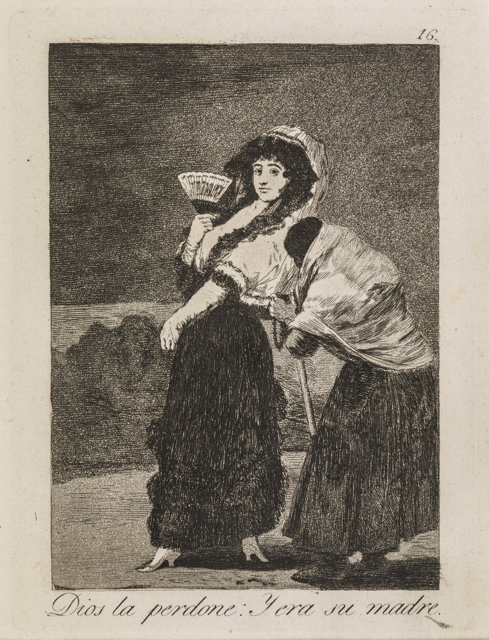 Bůh jí odpusť: Žebrák byla její matka od Francisco de Goya