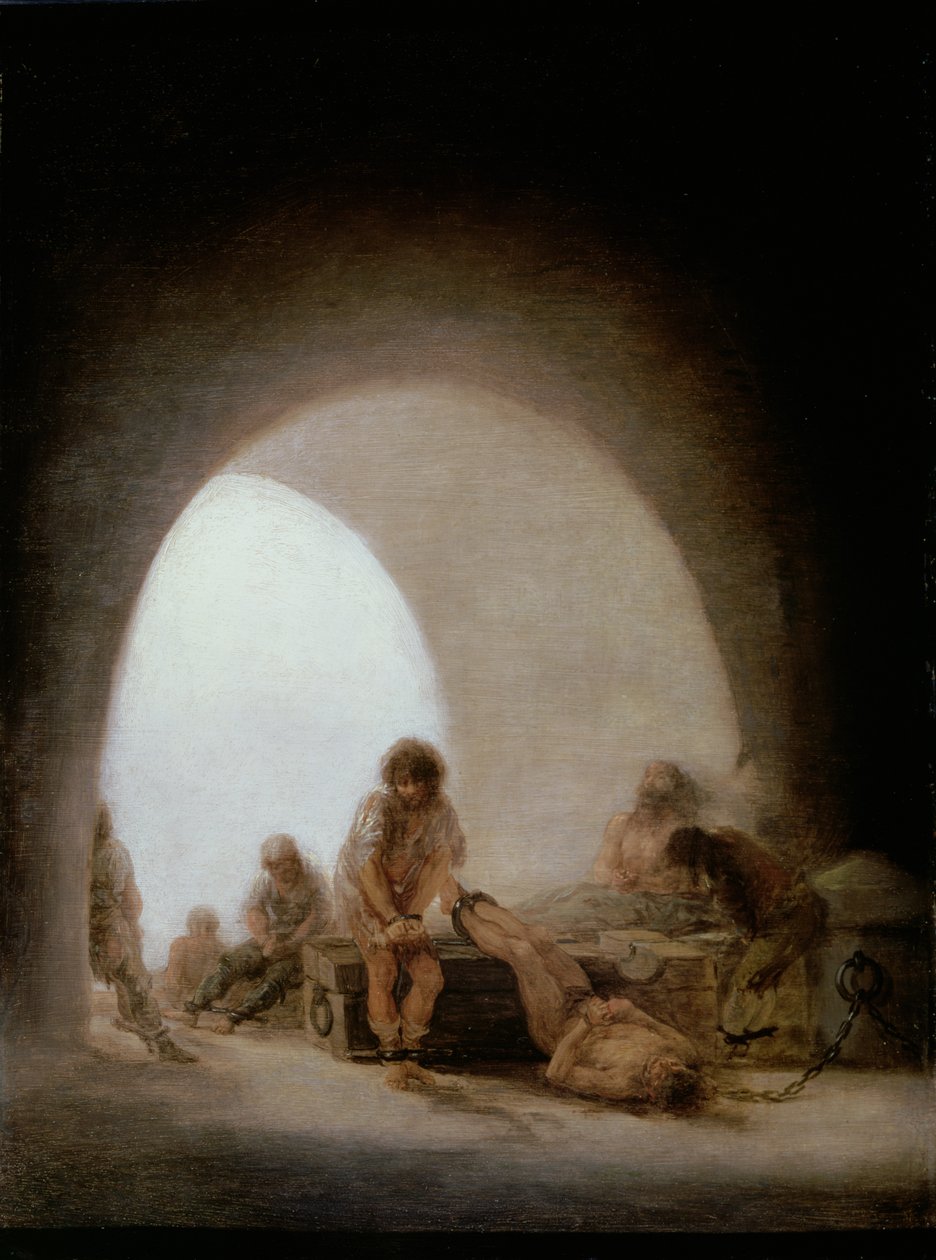 Interiér vězení, 1793-94 od Francisco de Goya