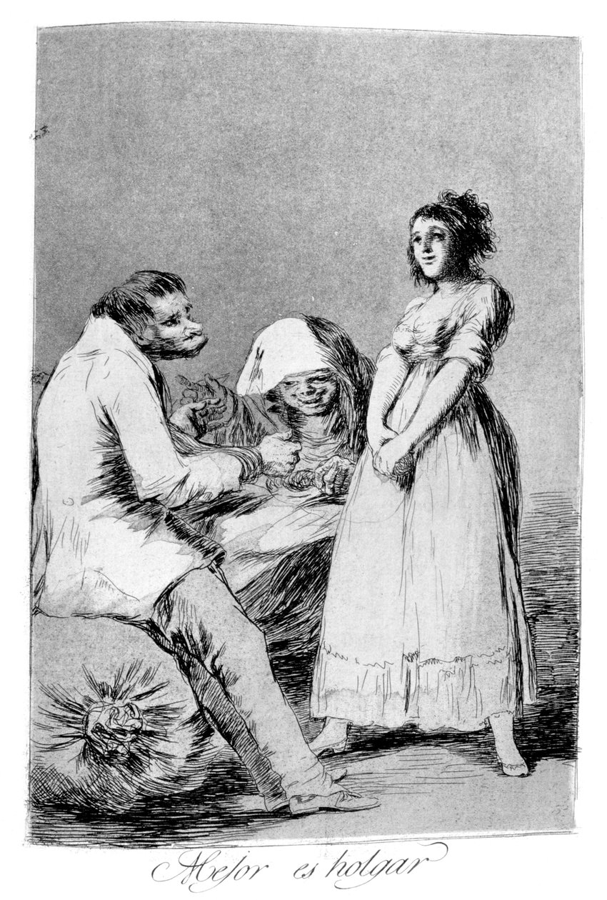 Je lepší být líný, 1799 od Francisco de Goya