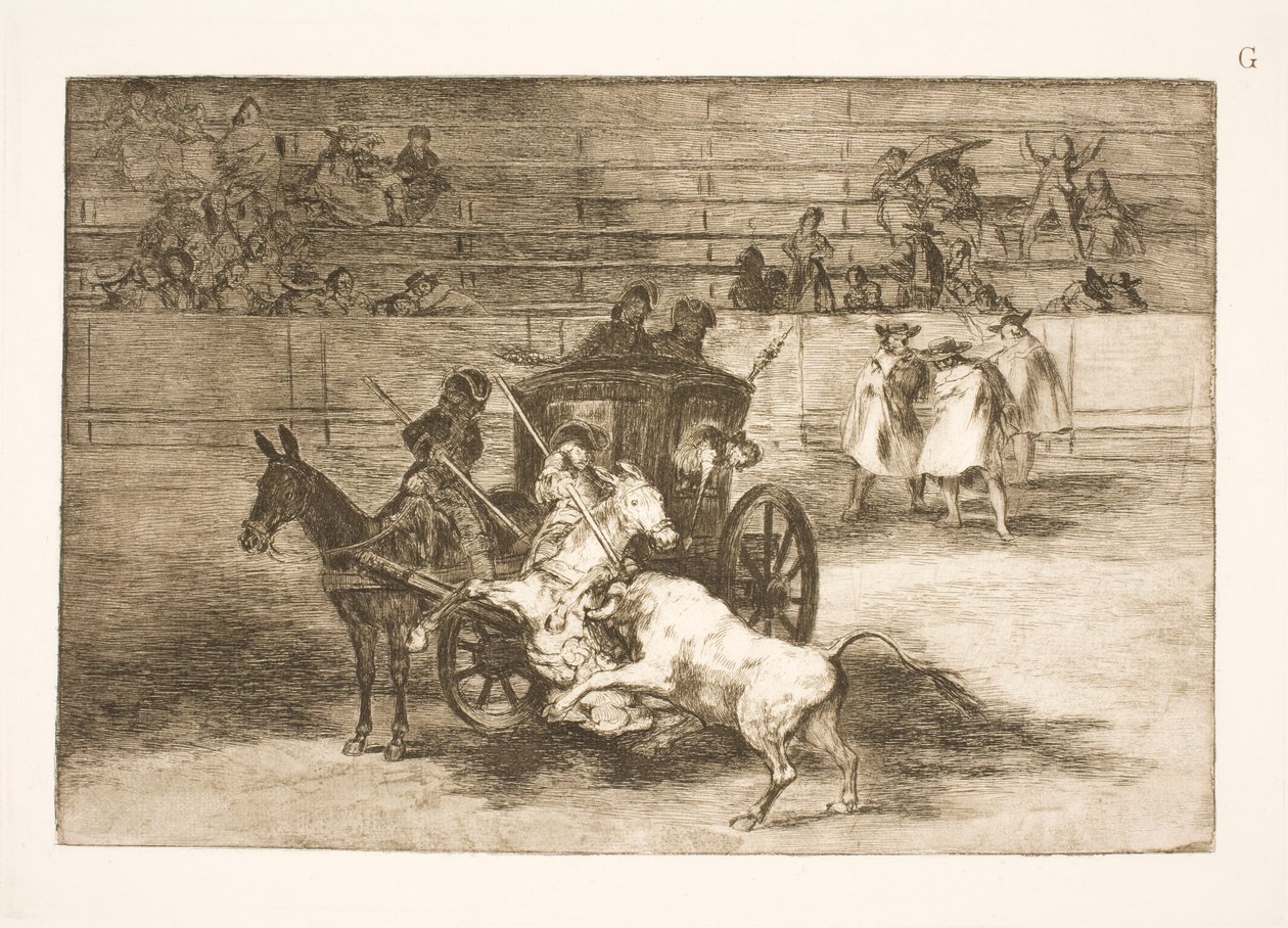 Bitva z koňského povozu taženého dvěma osly od Francisco de Goya
